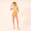 Haut de maillot de bain bandeau jaune femme