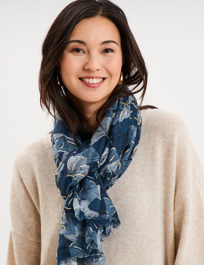 Foulard bleu femme