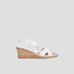 Sandales compensées blanc femme