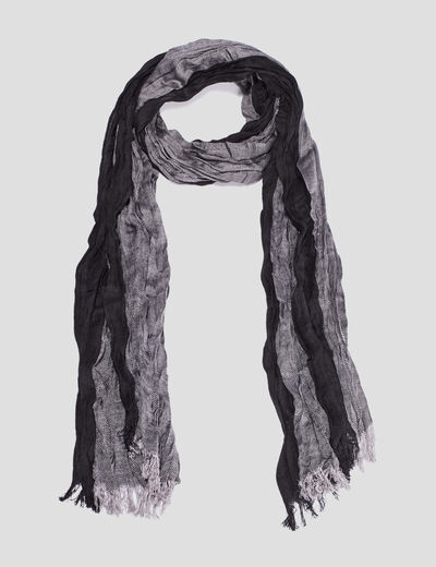 Foulard effet froissé noir homme