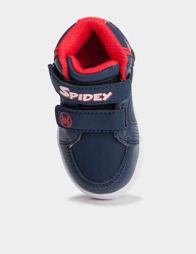Baskets montantes à scratchs Spider-Man bleu bébé garçon