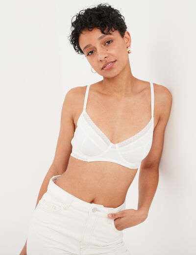 Soutien-gorge emboîtant blanc femme