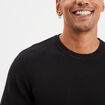 Pull avec col rond à relief noir homme