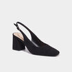 Escarpins slingback suédine noir femme