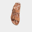 Sandales bride talon &agrave; scratch marron clair gar&ccedil;on
