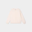 Sweat col rond manches longues creme fille