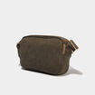 Sac rectangulaire effet velours c&ocirc;tel&eacute; vert kaki femme