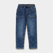 Jeans jogger droit taille &eacute;lastiqu&eacute;e denim stone gar&ccedil;on