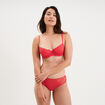 Soutien-gorge corbeille en dentelle rouge corail femme