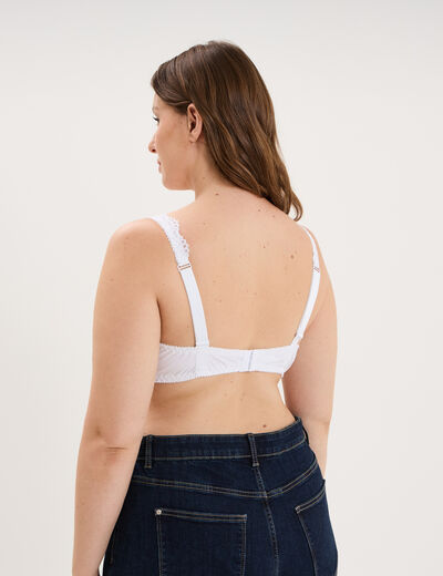 Soutien-gorge corbeille dentelle blanc femme grande taille