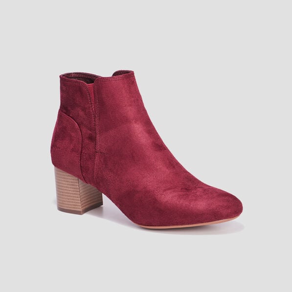bottines suedines a talons bordeaux femme Bottines suédines à talons bordeaux femme