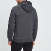Sweat zippé molleton à capuche gris foncé homme