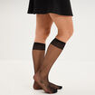 Lot 2 mi-bas transparents 15D noir femme