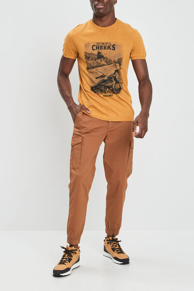Pantalon cargo camel homme
