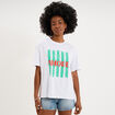 T-shirt droit manches courtes coton blanc femme
