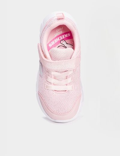 Baskets running Skechers Comfy Flex rose clair fille