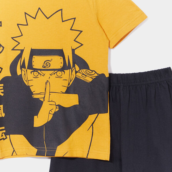 ensemble pyjama short naruto jaune moutarde garcon Ensemble pyjama short Naruto jaune moutarde garçon