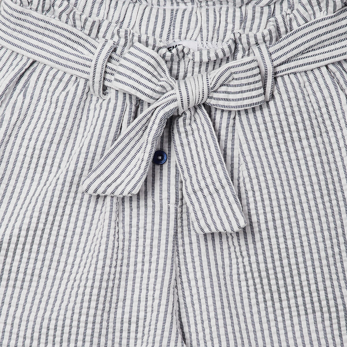 Short slouchy ceinturé taille élastiquée bleu marine fille