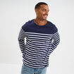 T-shirt manches longues coton bleu marine homme