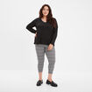 Leggings 3/4 coton noir femme grande taille