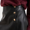 Jupe-short simili cuir noir femme