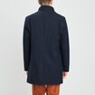 Manteau mi-long col montant bleu marine homme