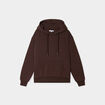 Sweat hoodie molleton à capuche marron foncé femme
