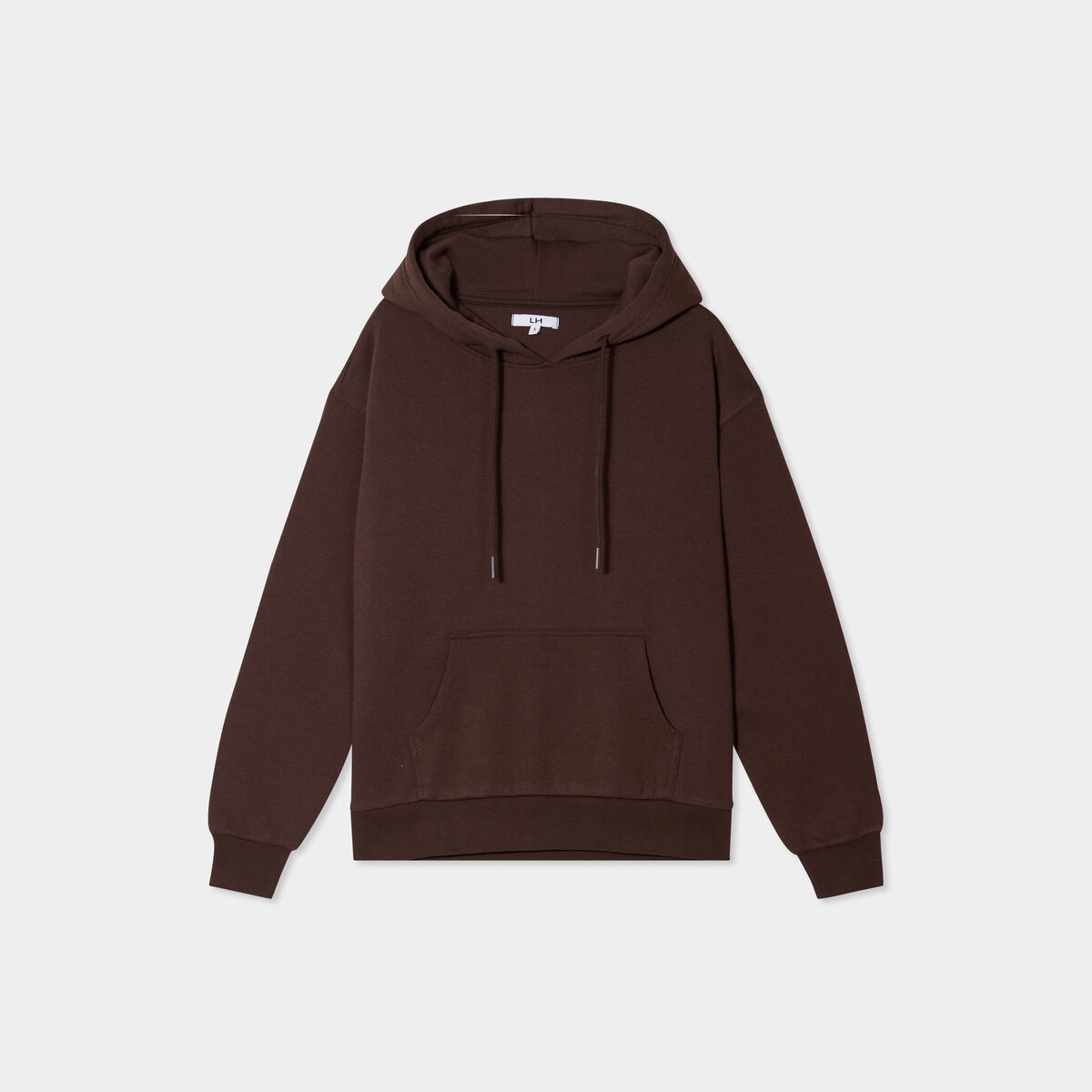 Sweat hoodie molleton à capuche marron foncé femme