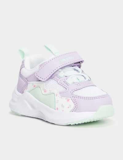 Baskets running à scratchs Creeks parme bébé fille