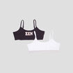 Lot 2 brassières coton noir fille