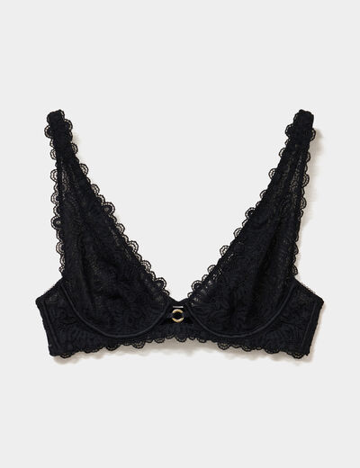 Soutien-gorge foulard dentelle noir femme