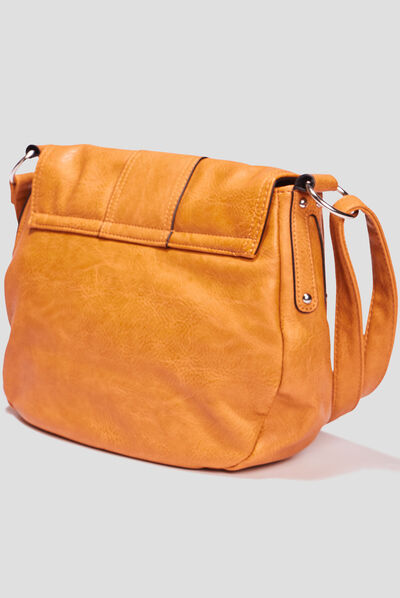 Sac besace avec boucle jaune femme