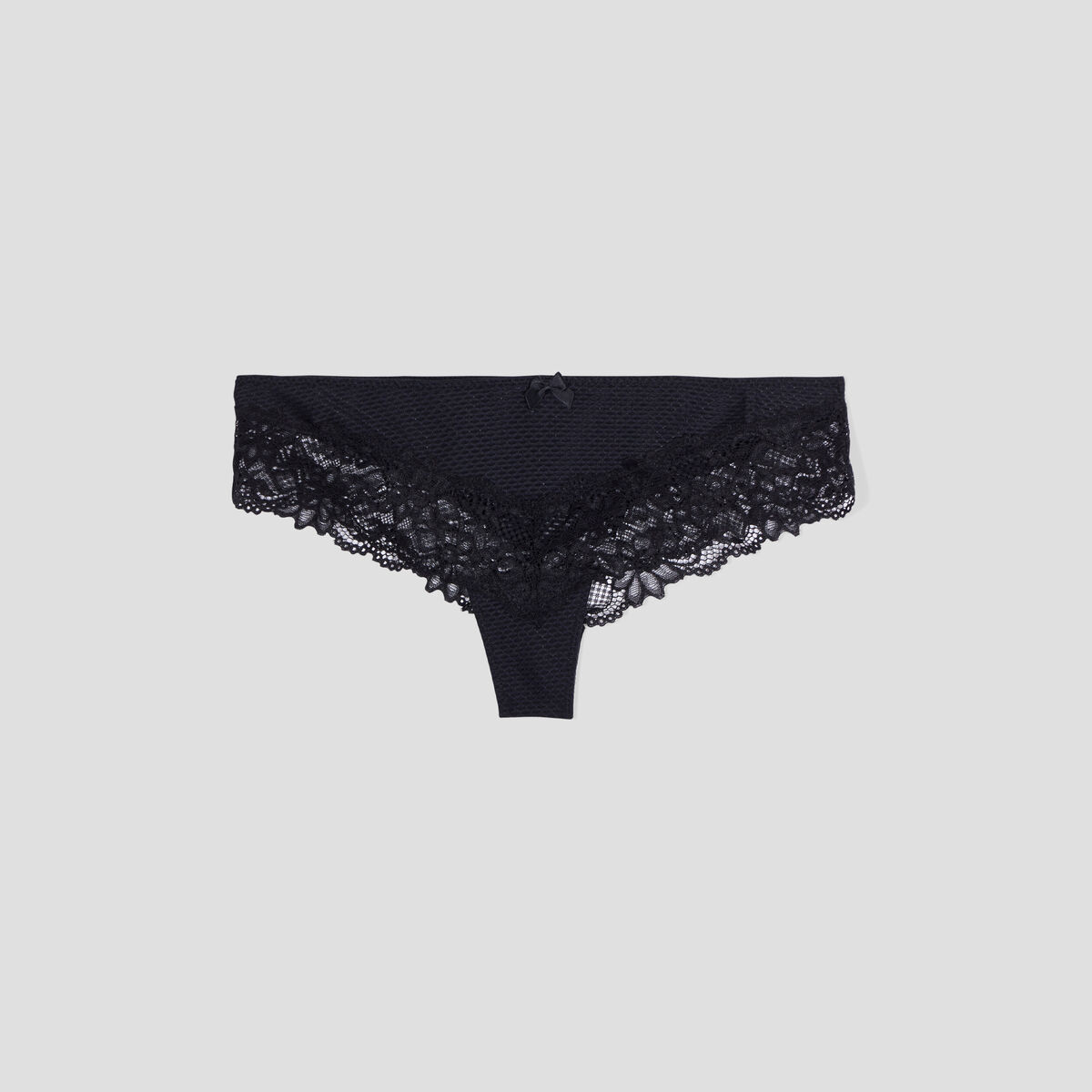 Shorty micro dentelle noir femme