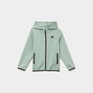 Sweat zipp&eacute; &agrave; capuche vert pastel gar&ccedil;on