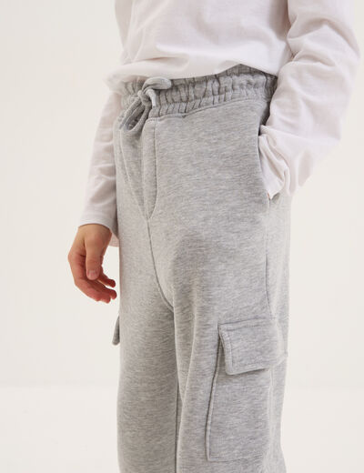 Pantalon de jogging cargo gris clair garçon