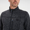 Gilet manches longues col montant gris fonc&eacute; homme