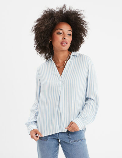 Blouse à manches longues Creeks blanc femme
