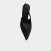 Escarpins slingback &agrave; talons aiguilles noir femme