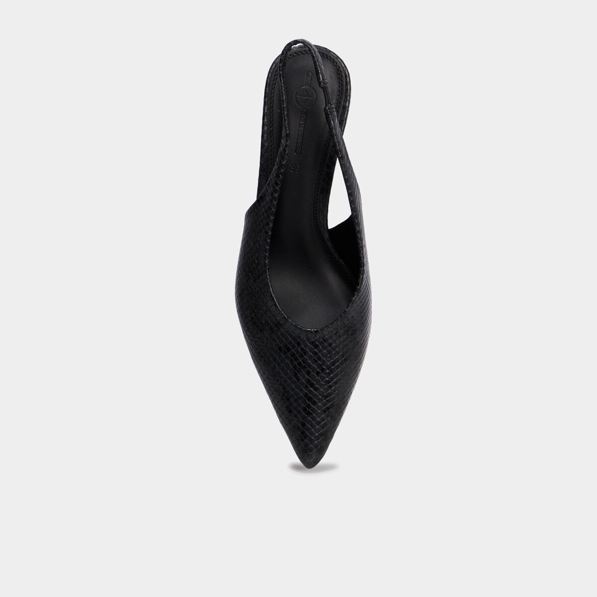 Escarpins slingback &agrave; talons aiguilles noir femme