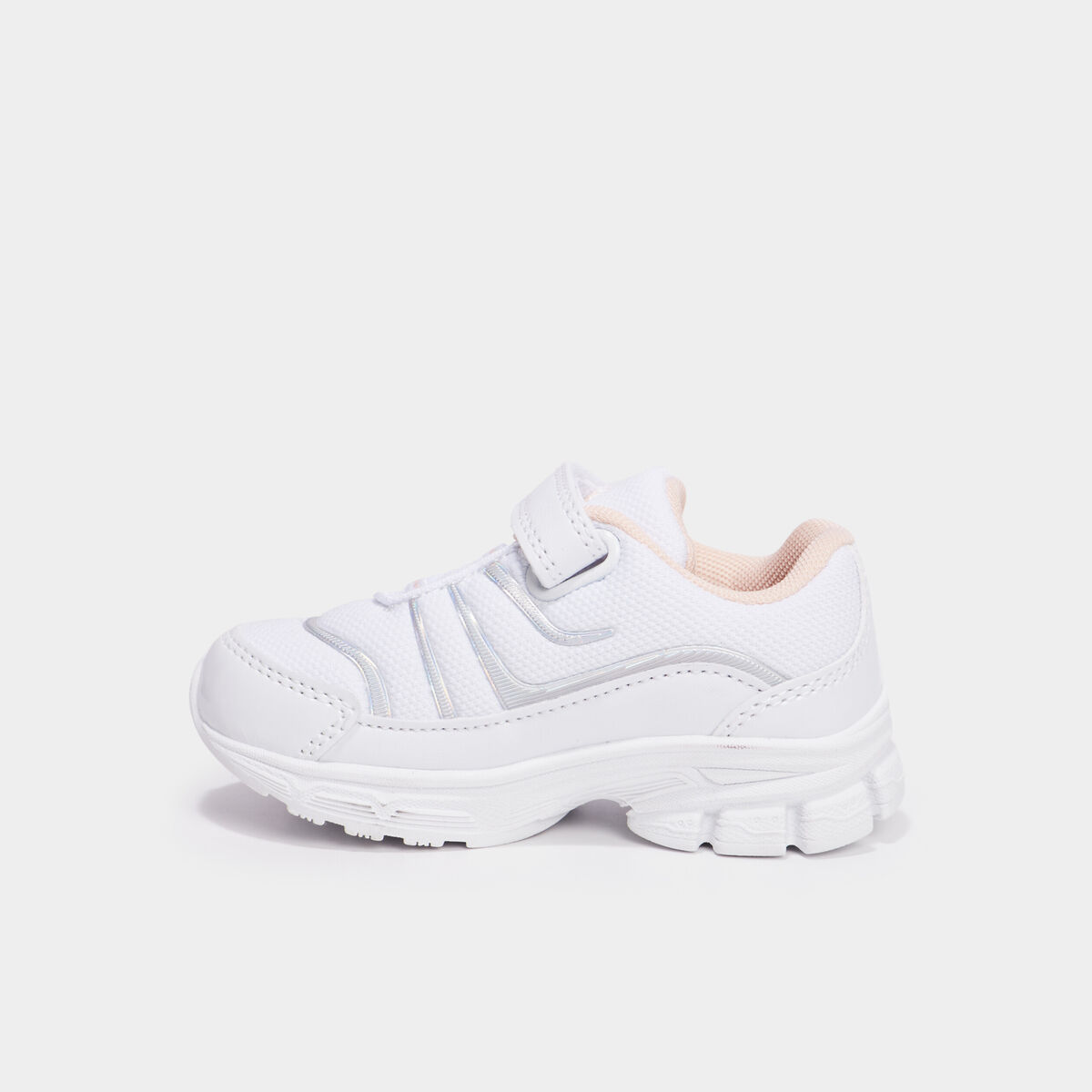 Baskets running à scratchs Liberto blanc bébé fille