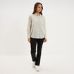 Chemise manches ajustables 1 poche coton vert clair femme
