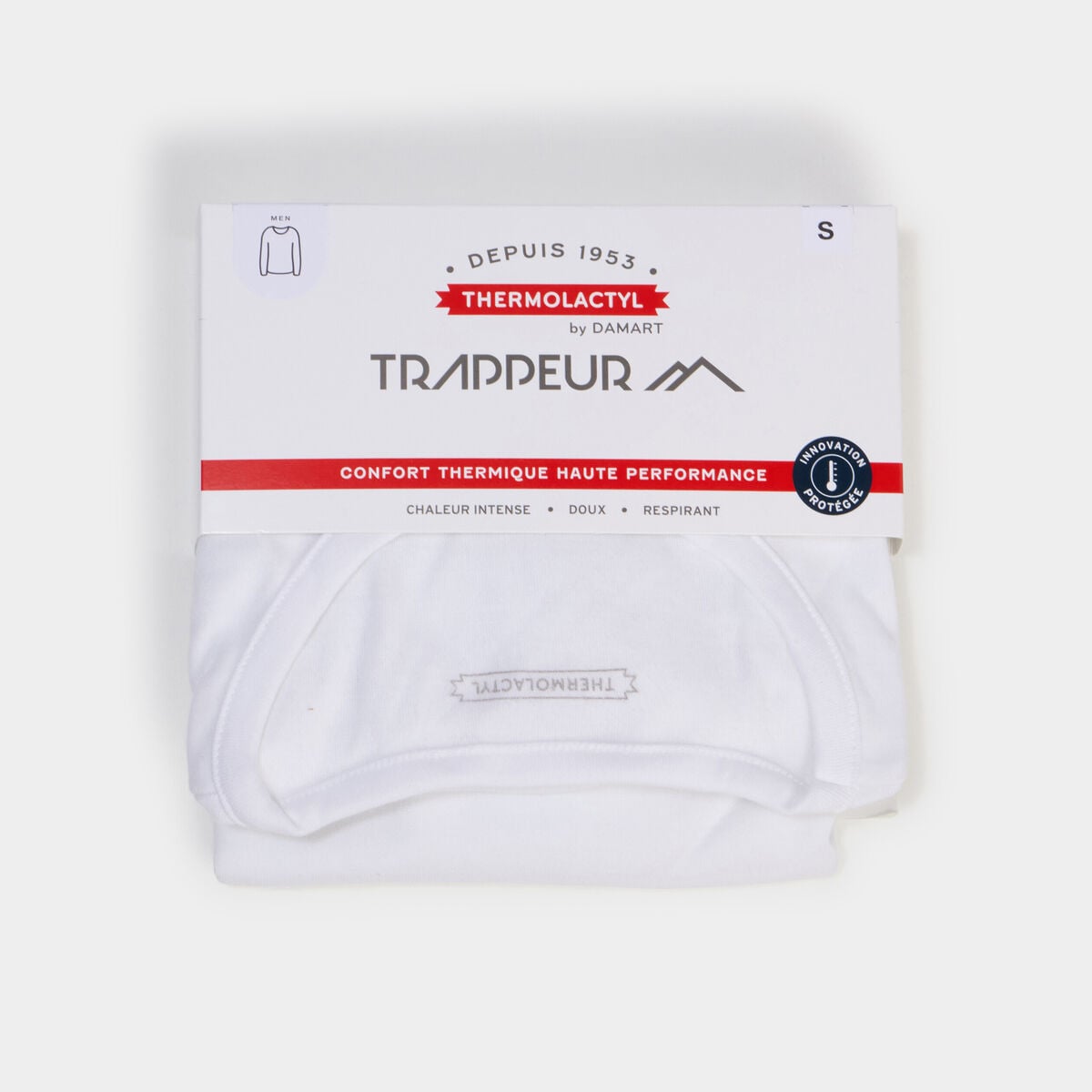 T-shirt thermique Damart x Trappeur blanc homme