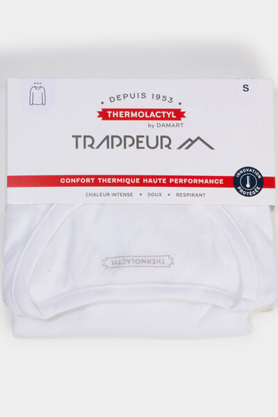 T-shirt thermique Damart x Trappeur blanc homme