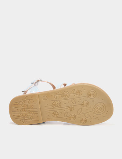 Sandales avec brides bleu ciel fille