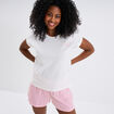 Ensemble pyjama short et t-shirt blanc femme