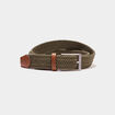 Ceinture tressée vert kaki homme