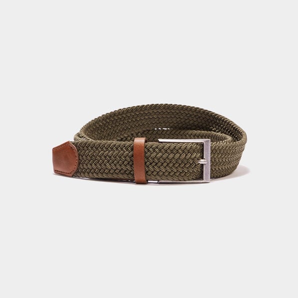 ceinture tressee vert kaki homme Ceinture tressée vert kaki homme