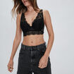 Soutien-gorge foulard en dentelle noir femme