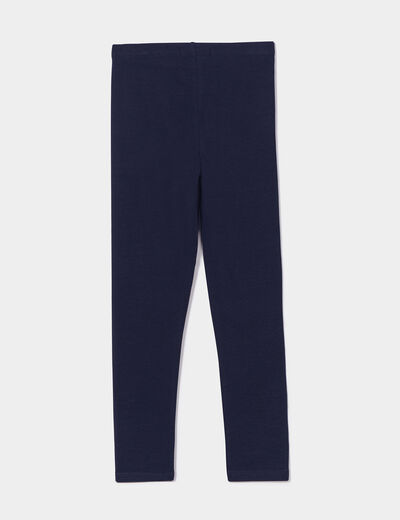 Lot 2 leggings coton bleu marine fille
