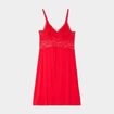 Combinette avec dentelle rouge femme
